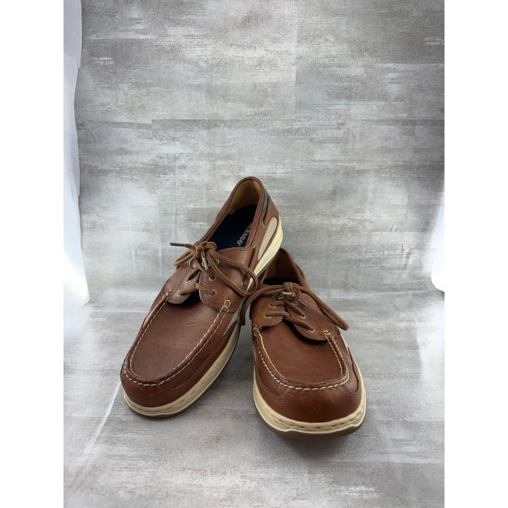 Sebago Clovehitch II Ambergold Leather Boat Shoes Men Sz 11W B24366 Wide Brown